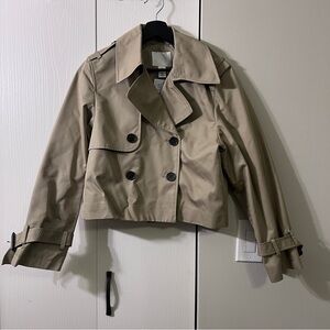 H&M Beige Cropped Trench Coat